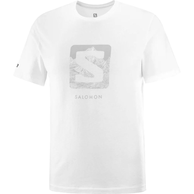 Camiseta Salomon Outlife Logo Corta Sleeve Hombre Blancos | MX DPCL065